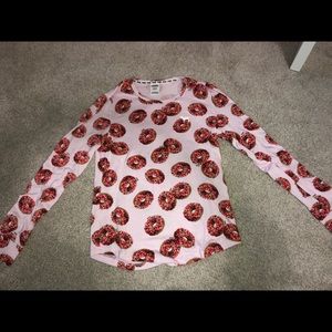 PINK victoria’s secret pink donut pajama top
